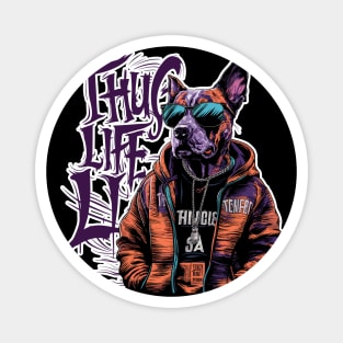 Thug Life Cat Design in Vibrant Colors Magnet